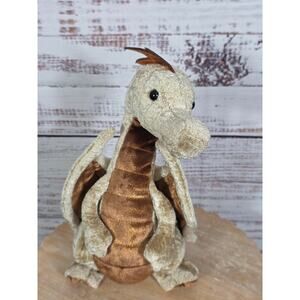 Douglas Dragon Elgar Copper Winged Soft Plushie Tan Belly/Mane